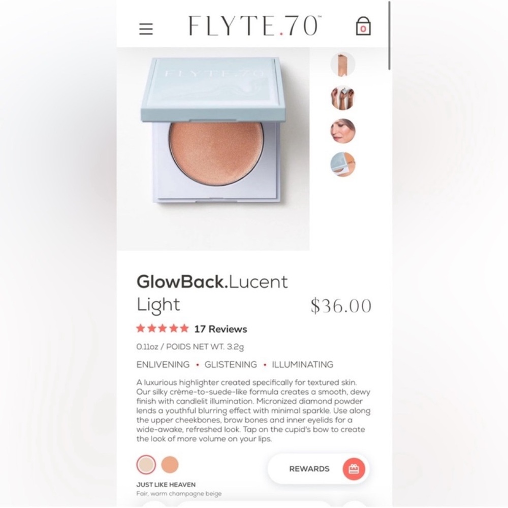 Flyte 70 Just Like Heaven Crème Highlighter